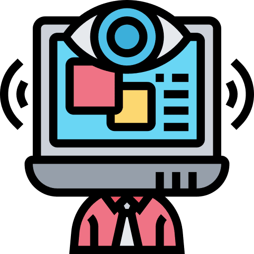 Spy eye cybercrime cyber security icon