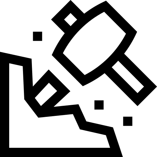 Sculpting artist hammer sculptor icon