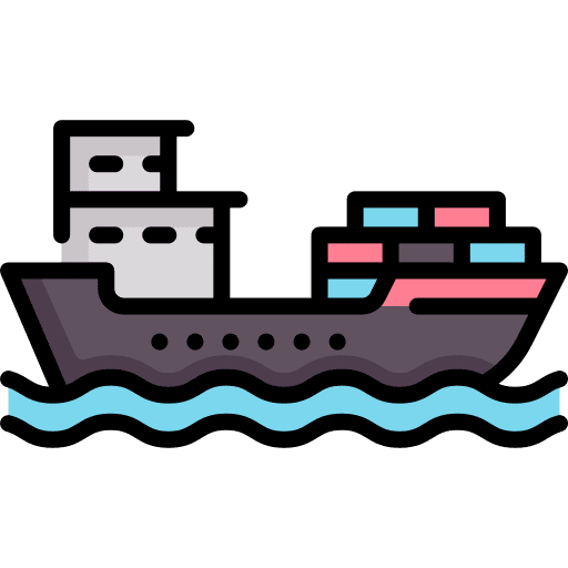 Cargo ship ship ferry boat shipping and delivery icon