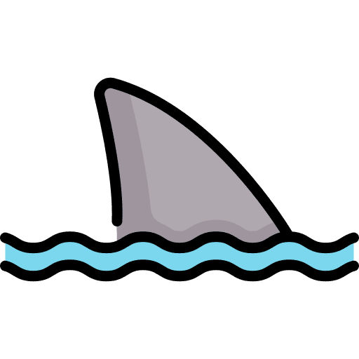 Shark wild life fish animals icon