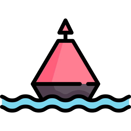 Buoy signaling protection floating icon Buoy signaling protection floating icon