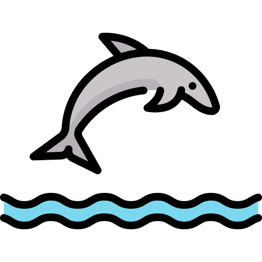 Dolphin aquarium mammal animals icon Dolphin aquarium mammal animals icon