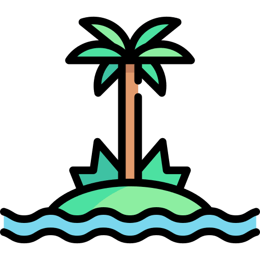 Island landscape island sand icon Island landscape island sand icon