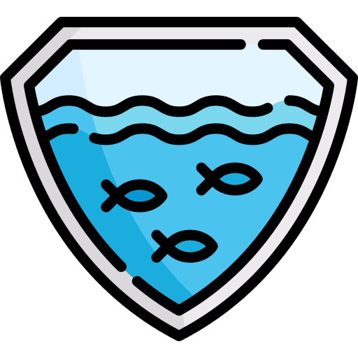 Shield ecology ocean preservation icon Shield ecology ocean preservation icon