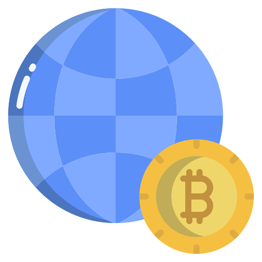 Globe globe digital currency internet icon