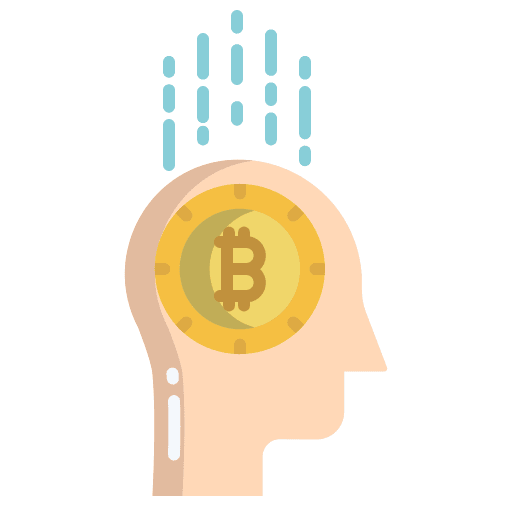 Head currency bitcoin cryptocurrency icon