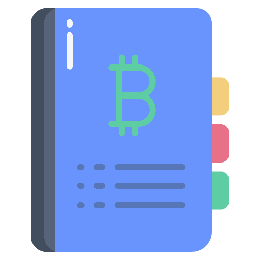 Book bitcoin symbol book bitcoin icon