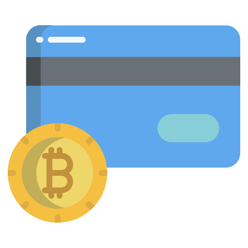 Card payment method bitcoin business and finance icon