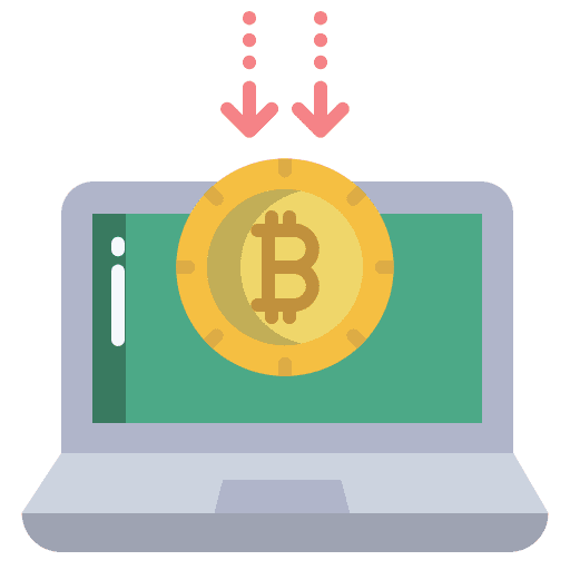 Laptop payment method keyboard cash icon