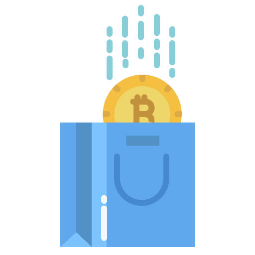 Bag business and finance lock bitcoin icon