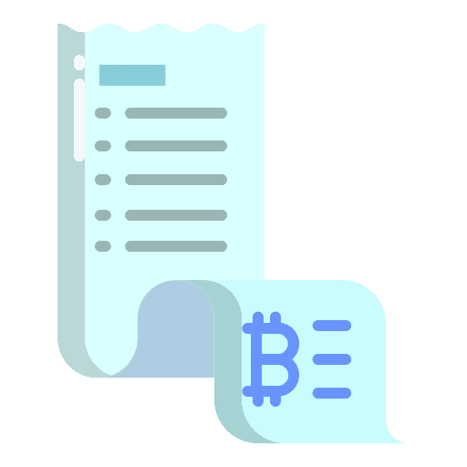Bill bitcoin bill invoice icon