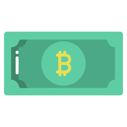 Bitcoin cash money bill icon