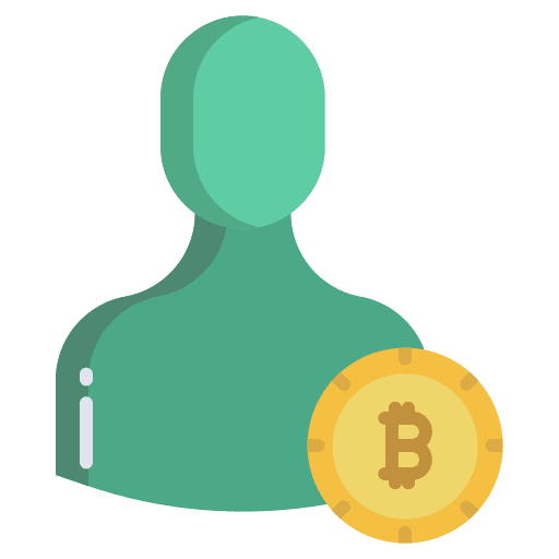 Profile person bitcoin user icon