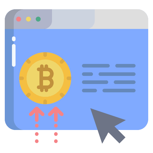 Web bitcoin website cryptocurrency icon