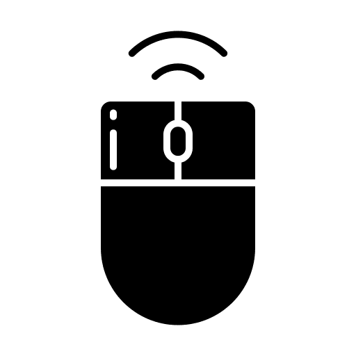 Mouse wireless signal electronics icon