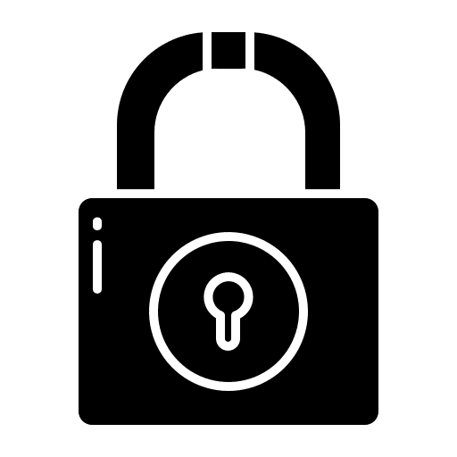 Password restricted secure padlock icon
