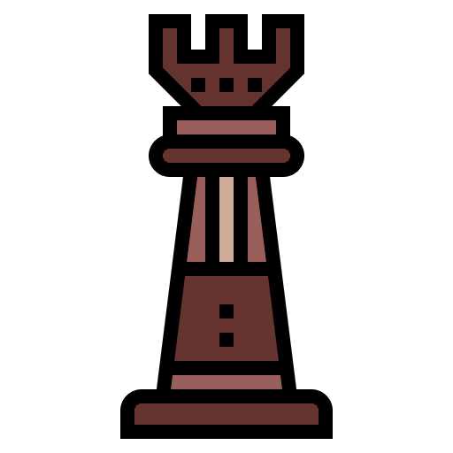 Rook gaming chess piece game icon Rook gaming chess piece game icon