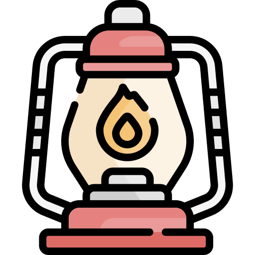 Oil lamp outdoor camping illumination icon Oil lamp outdoor camping illumination icon