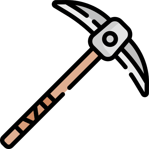 Pick dig pick hammer construction and tools icon Pick dig pick hammer construction and tools icon