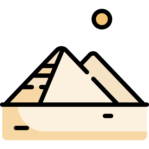 Pyramids architectonic architecture and city monument icon Pyramids architectonic architecture and city monument icon