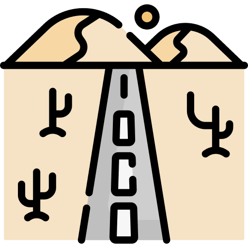 Road nature scenery way icon Road nature scenery way icon