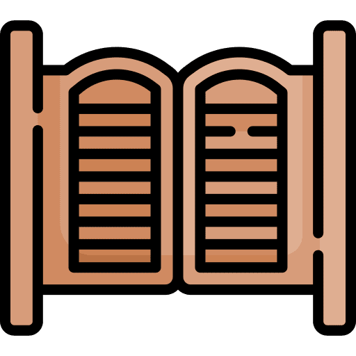 Saloon bar doors entrance icon Saloon bar doors entrance icon