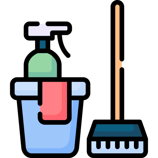 Cleaning tools mop furniture and household household icon