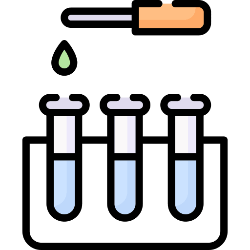 Chemical analysis flask education laboratory icon