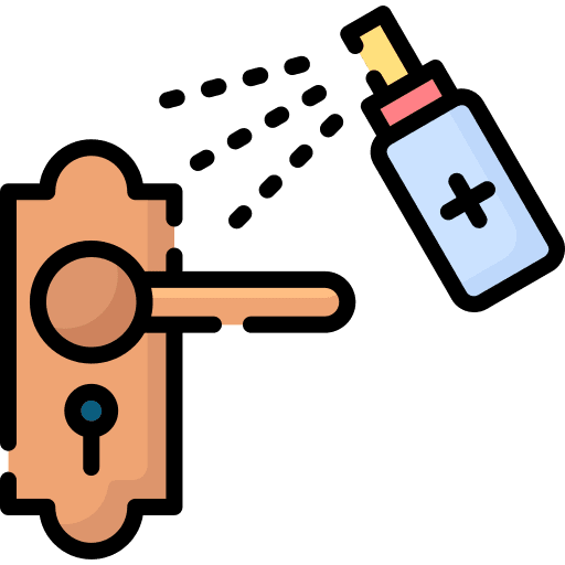 Door handle virus covid 19 door knob icon
