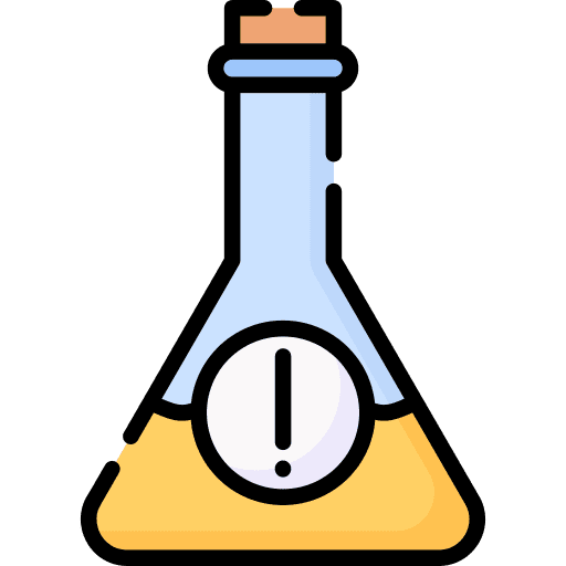 Hazardous chemical radiation education icon