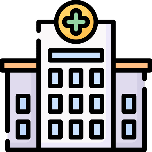 Hospital healthcare and medical clinic health clinic icon