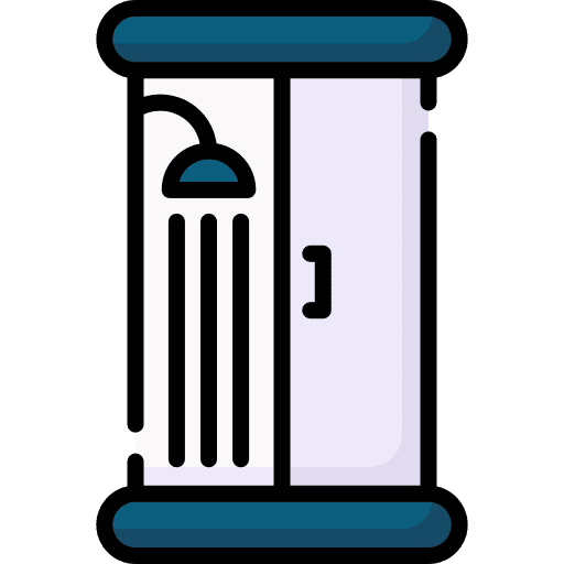 Shower cabin wellness washing icon
