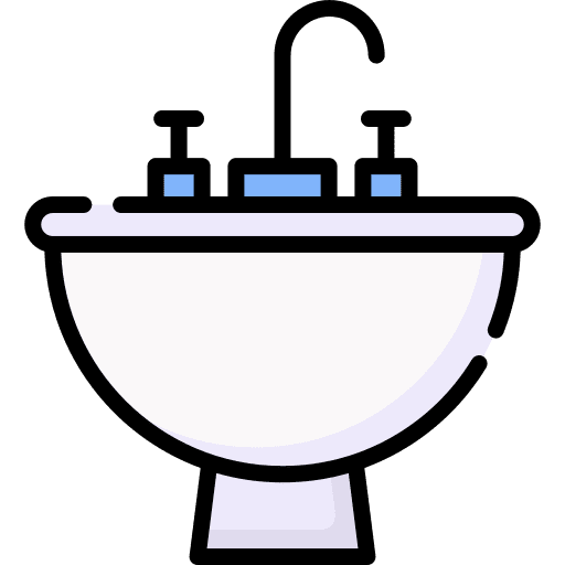 Wash basin sink water cleaner icon