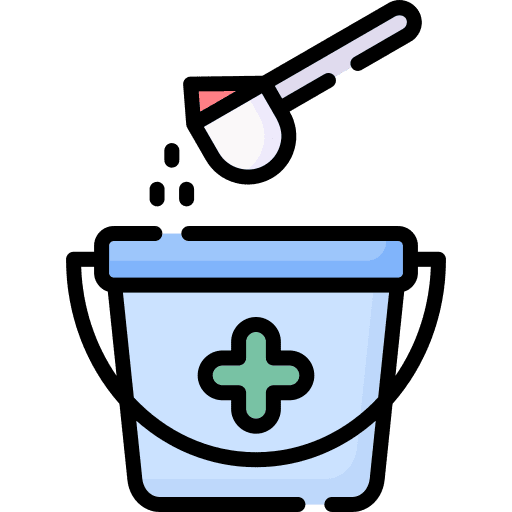 Powder medical powder bucket icon