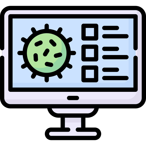 Virus news computer virus icon