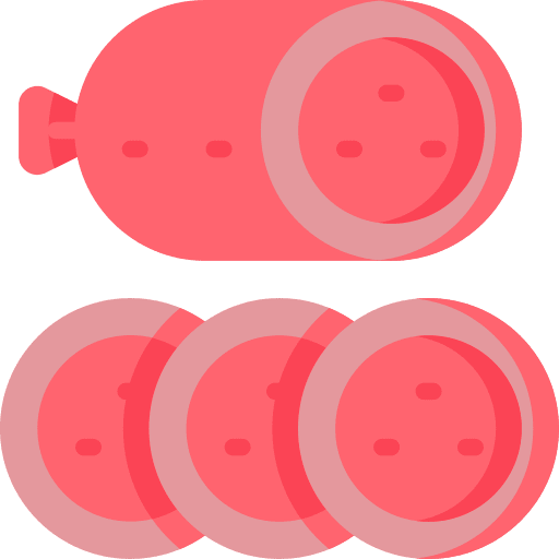 Pepperoni sausage pepperoni food and restaurant icon Pepperoni sausage pepperoni food and restaurant icon