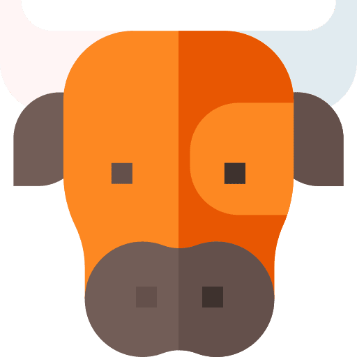 Cow animals wild life user icon