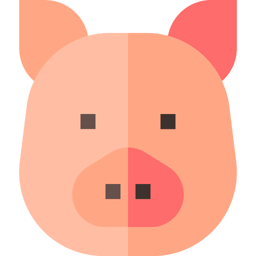 Pig animals food and restaurant wildlife icon