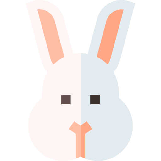 Rabbit easter bunny pet icon Rabbit easter bunny pet icon