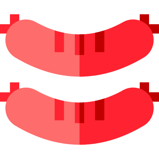 Sausages barbecue german sausages icon