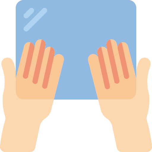Display smartphone tablet glass icon