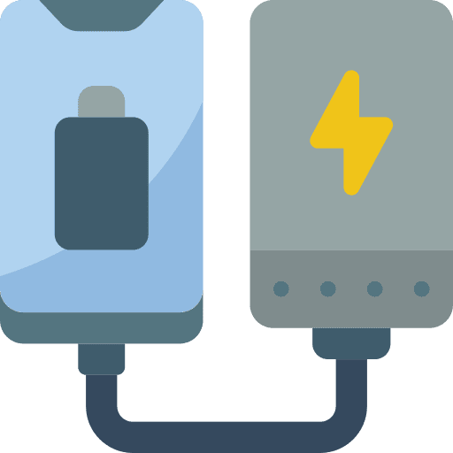 Portable battery technology energy smartphone icon