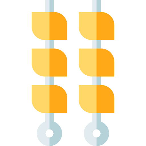 Skewer grill bbq vegetable icon Skewer grill bbq vegetable icon