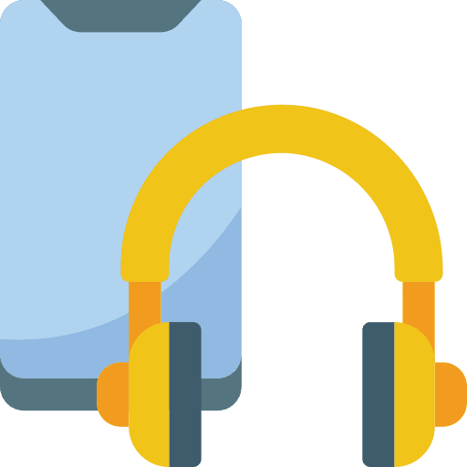 Headphones pairing mobile earphones icon