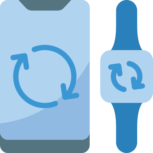 Sync smartwatch sync communications icon