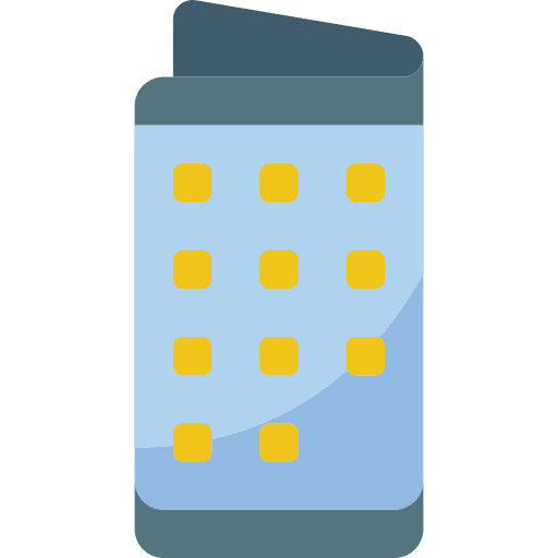 Foldable smartphone device communications foldable smartphone icon