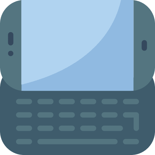 Keyboard push up smartphone keyboard icon