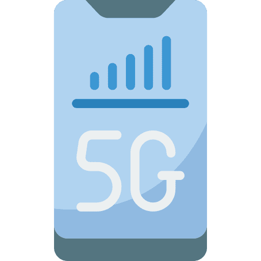 Smartphone 5g mobile internet icon