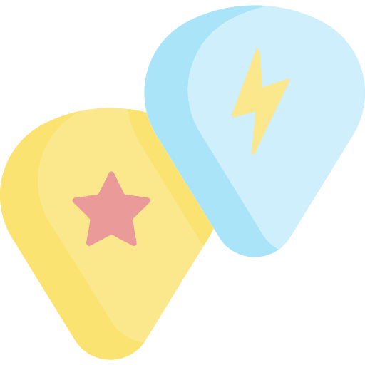 Guitar pick rock and roll music music and multimedia icon