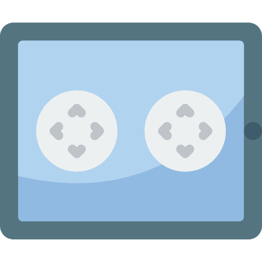 Tablet joystick controller pad display icon